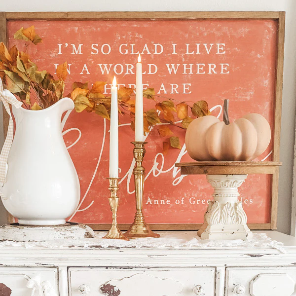 Distressed Wooden Cake Stand with Architectural Base