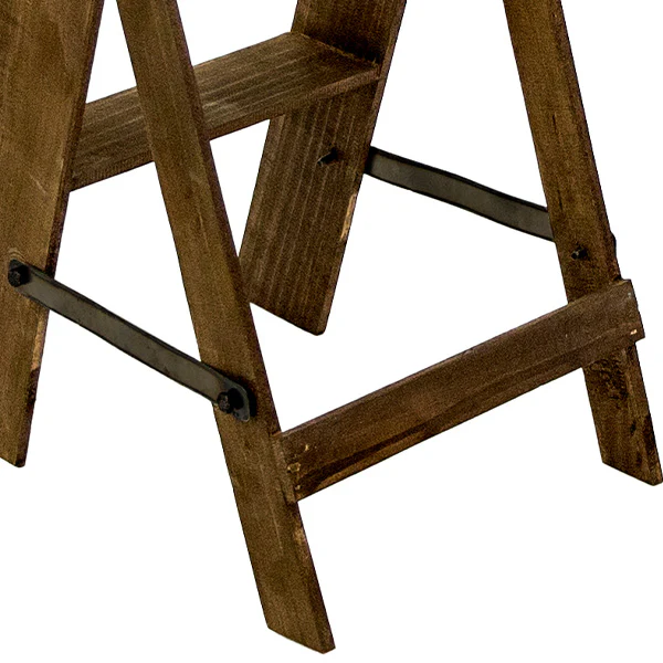 Folding Wood Ladder Display