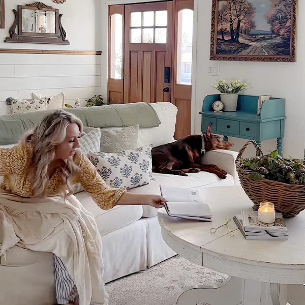 Antique Blue Wood Console Table Wash Stand