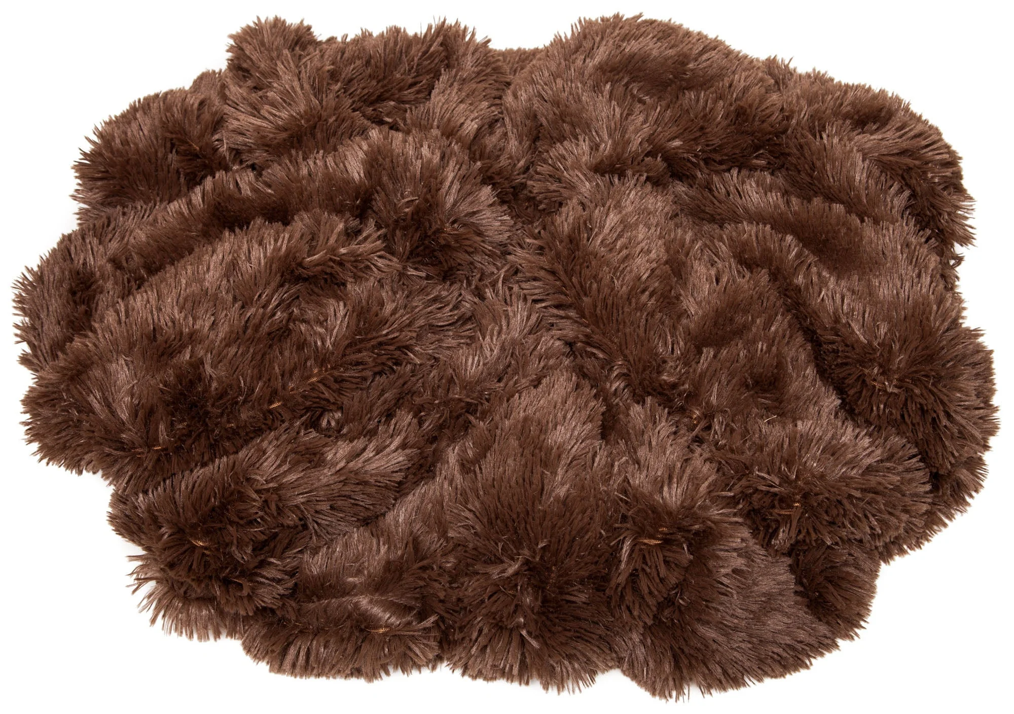 Solid Faux Long Fur Throw Blanket