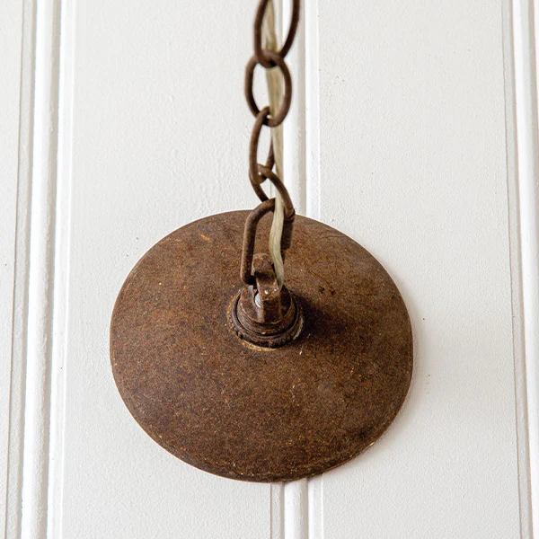 Rustic Finish Scalloped Black Chandelier