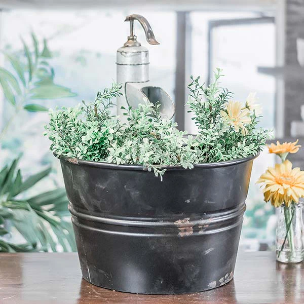 Distressed Water Pump Fountain