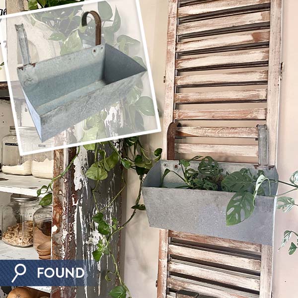 FOUND Large Galvanized Hanging Planter Trough