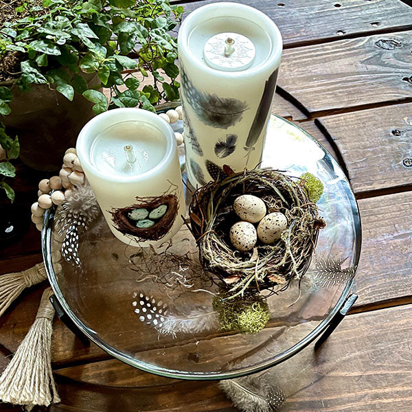 Blocked Glass Dessert Stand