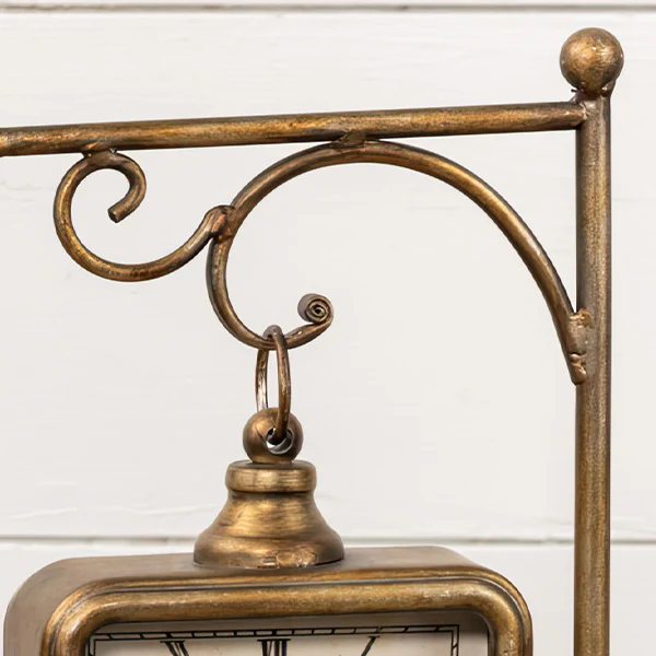 Hanging Bronze Roman Numeral Table Clock