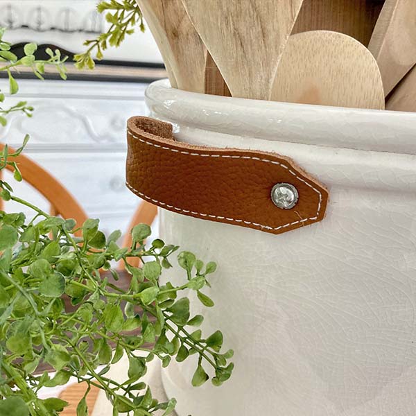 Crackled Finish Ceramic Crock Canister, Pick Your Style