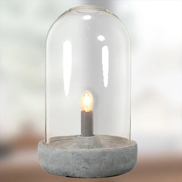 Concrete Base Dome Lamp