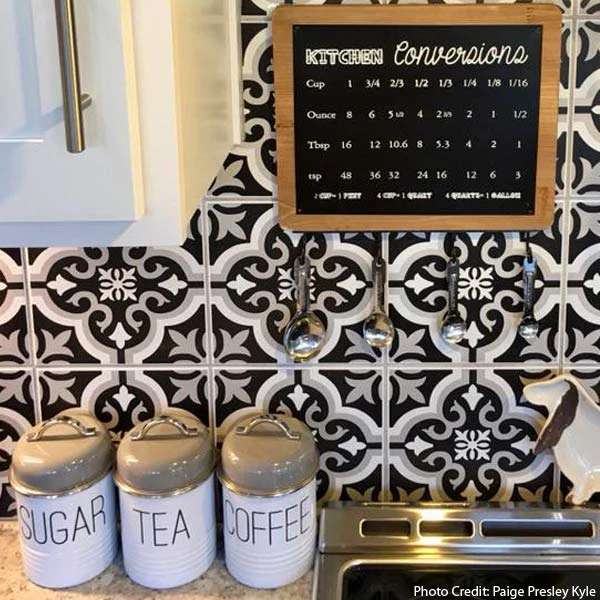 Kitchen Conversion Chart With 4 Measuring Spoons