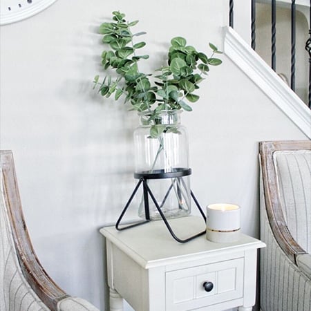 Apothecary Glass Jar with Metal Stand