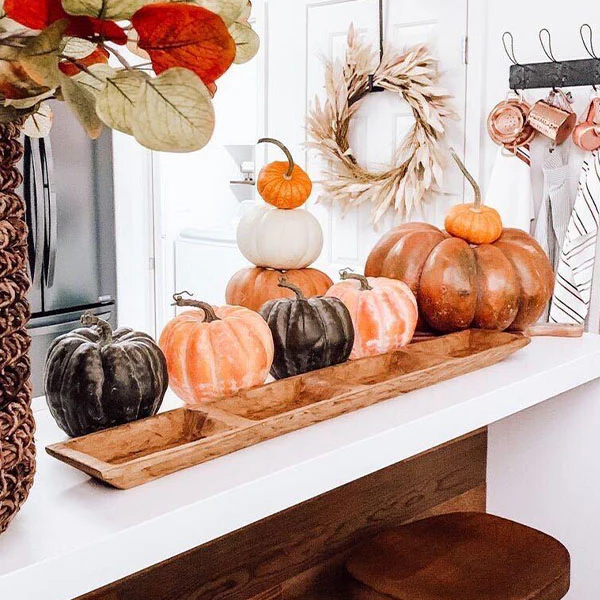 40 Inch LONG Dough Bowl with Serving Sections