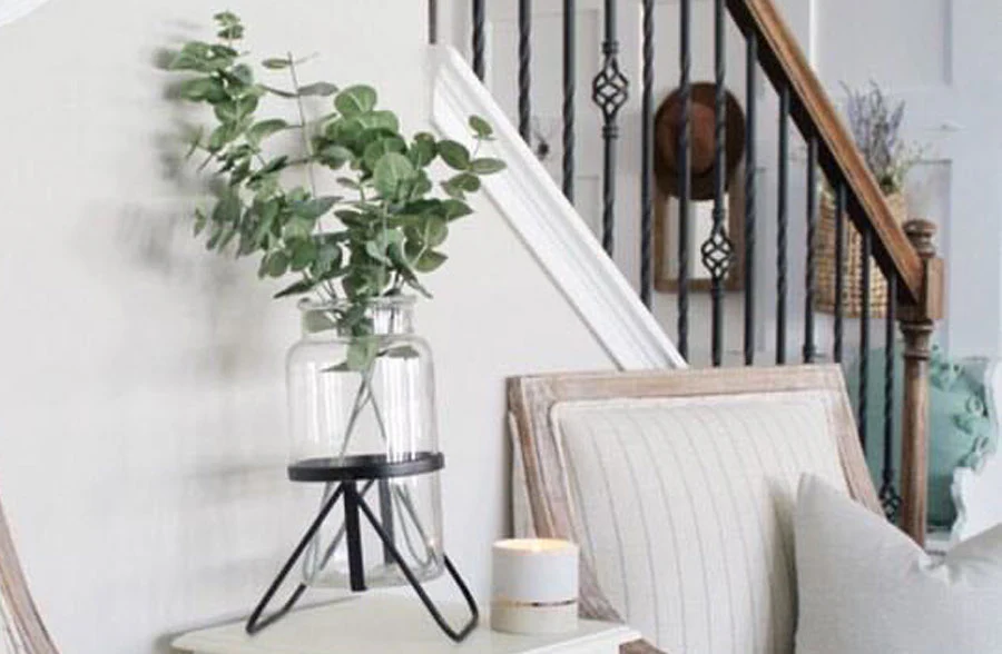 Apothecary Glass Jar with Metal Stand