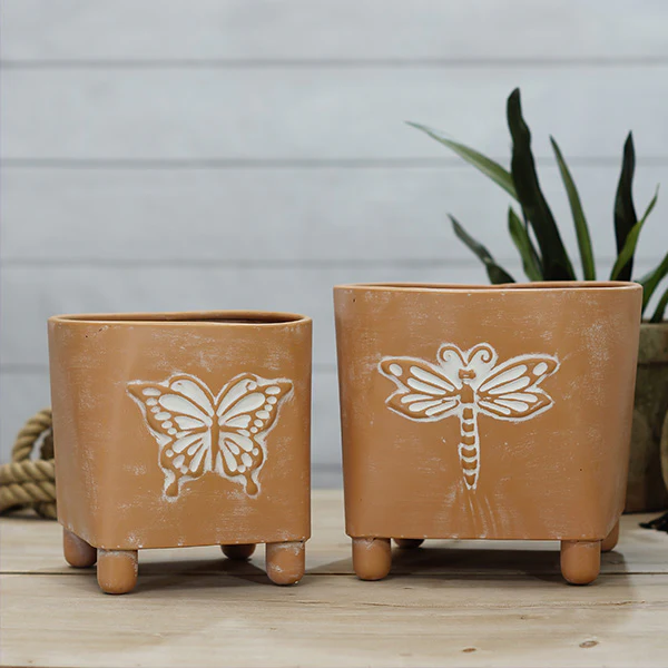 Antique Finish Insect Planters, Pick Your Style