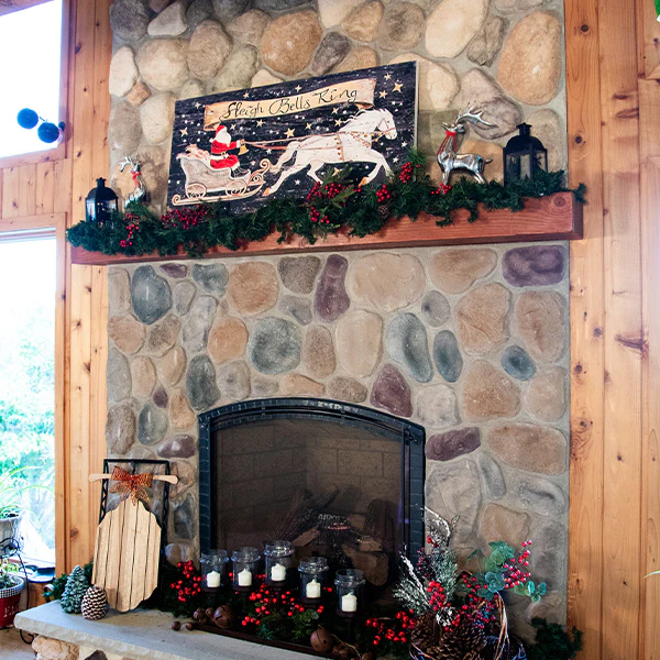 Distressed Wood Sleigh Bells Ring Sign