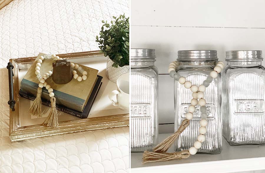 Wood & Recycled Glass Garland | ARTISAN MADE IN THE USA