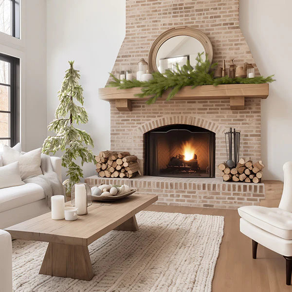 Artificial Frosted Snowy Christmas Tree with Burlap Sack