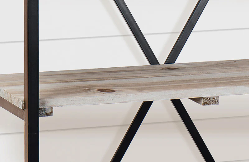 *HUGE* Industrial Cross Back Bookshelf