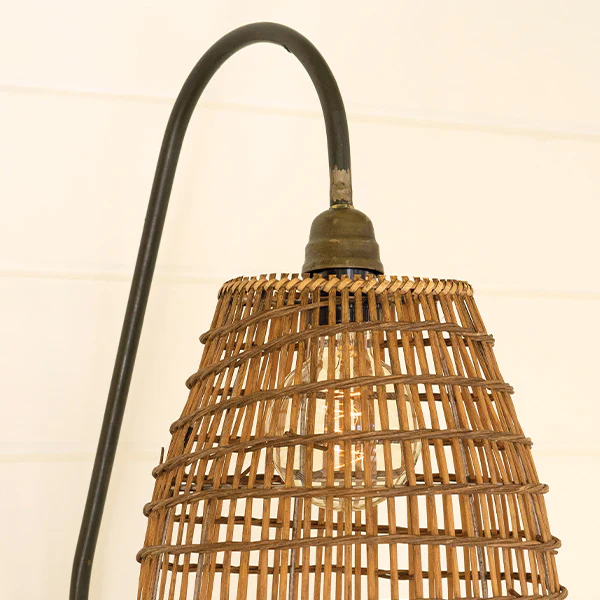 Wicker Lamp Wall Sconce