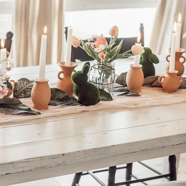 Terra Cotta Pot Candle Holders, Set of 3