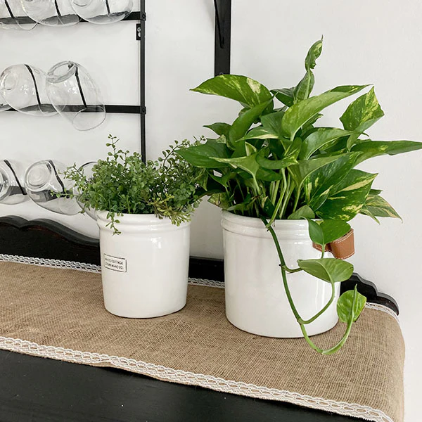 Crackled Finish Ceramic Crock Canister, Pick Your Style