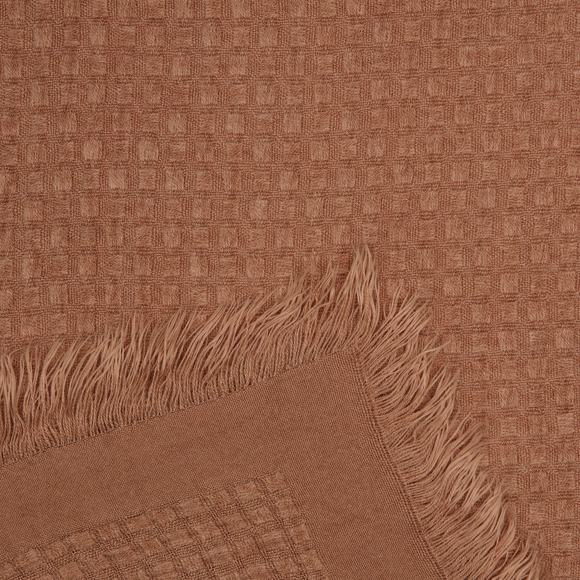Waffle Fringe Throw Blanket