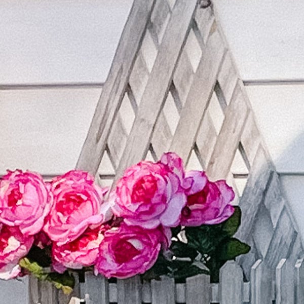 LARGE Wooden Lattice Planters, Set of 2