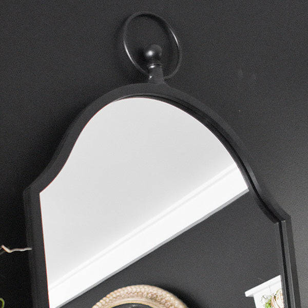Black Scalloped Edge Mirror