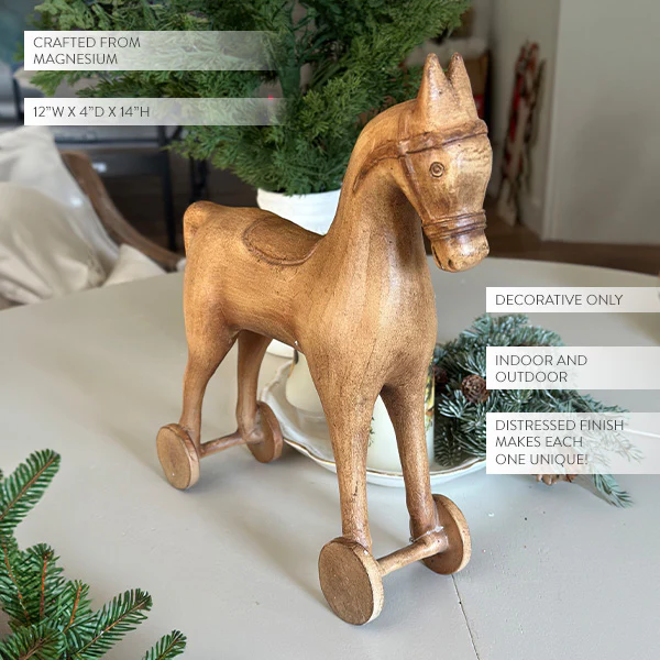 14 Inch Decorative Christmas Toy Horse