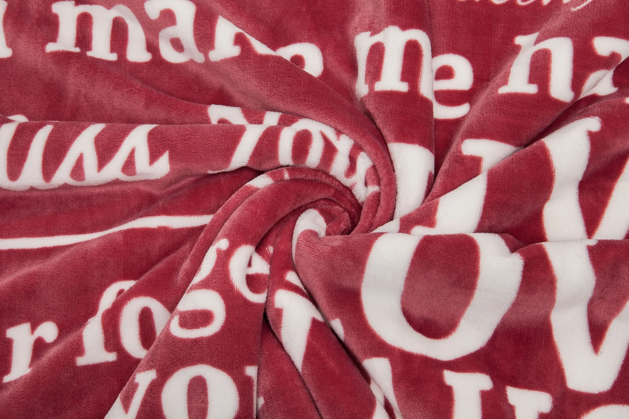 Love You Miss You Sherpa Throw Blanket