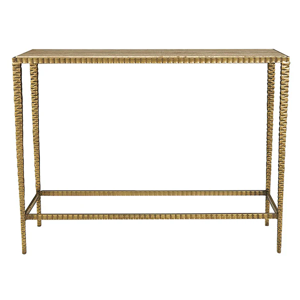Marble and Iron Console Table
