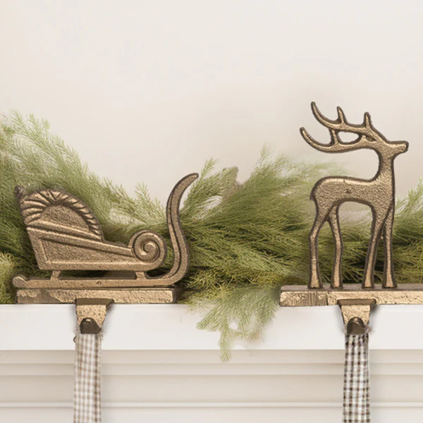 Yuletide Mantel Hooks, Set of 4