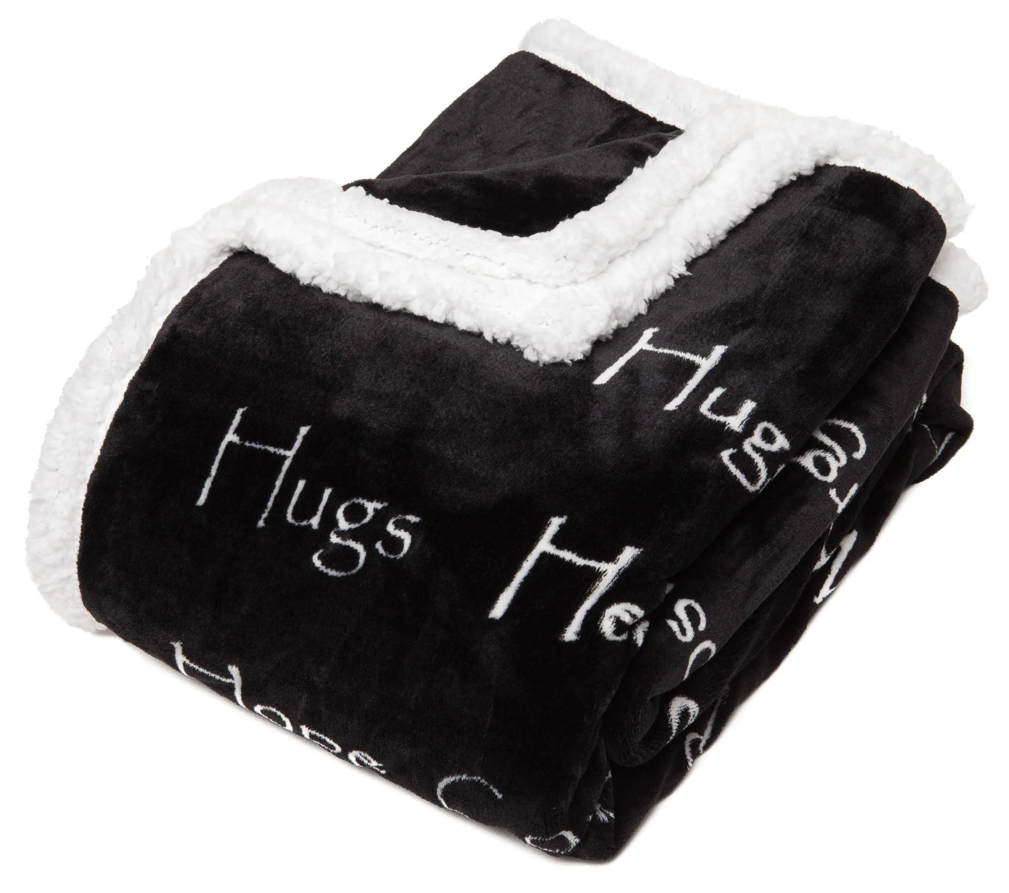 Gift Faux Fur Comfort Words Throw Blanket