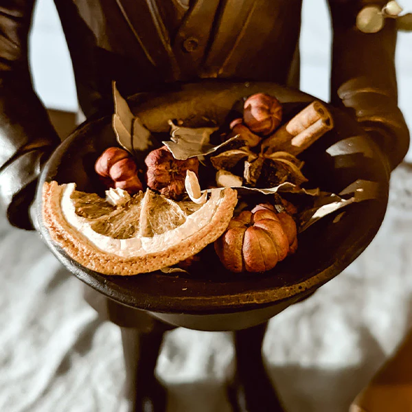 Bronze Handsome Standing Dog Bowl