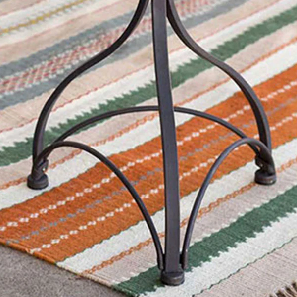 Scalloped Edge Metal Accent Table