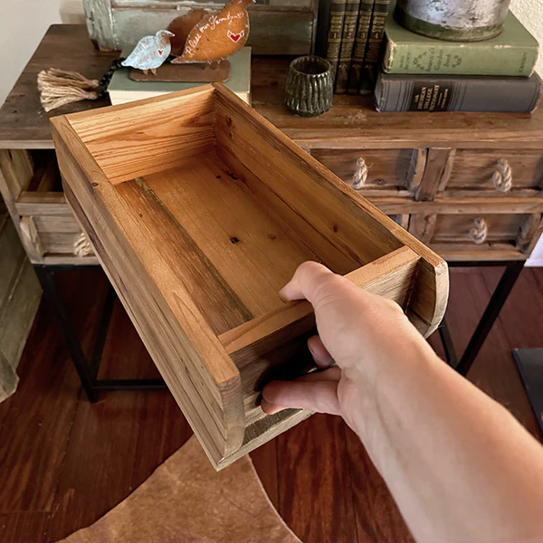 Rustic Reclaimed Wood Storage Console Table
