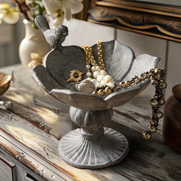 Timeless Beauty Bird Jewelry Dish