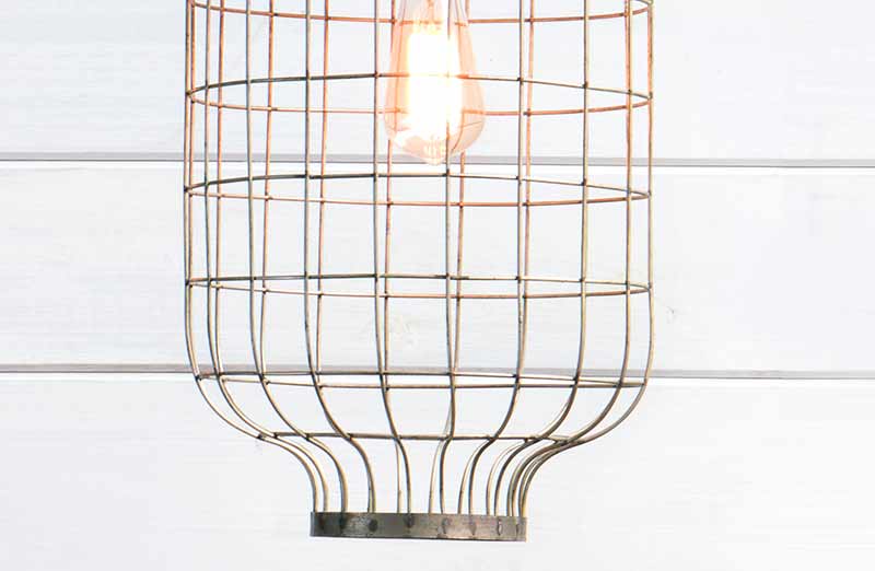 Industrial Metal Hanging Caged Pendant