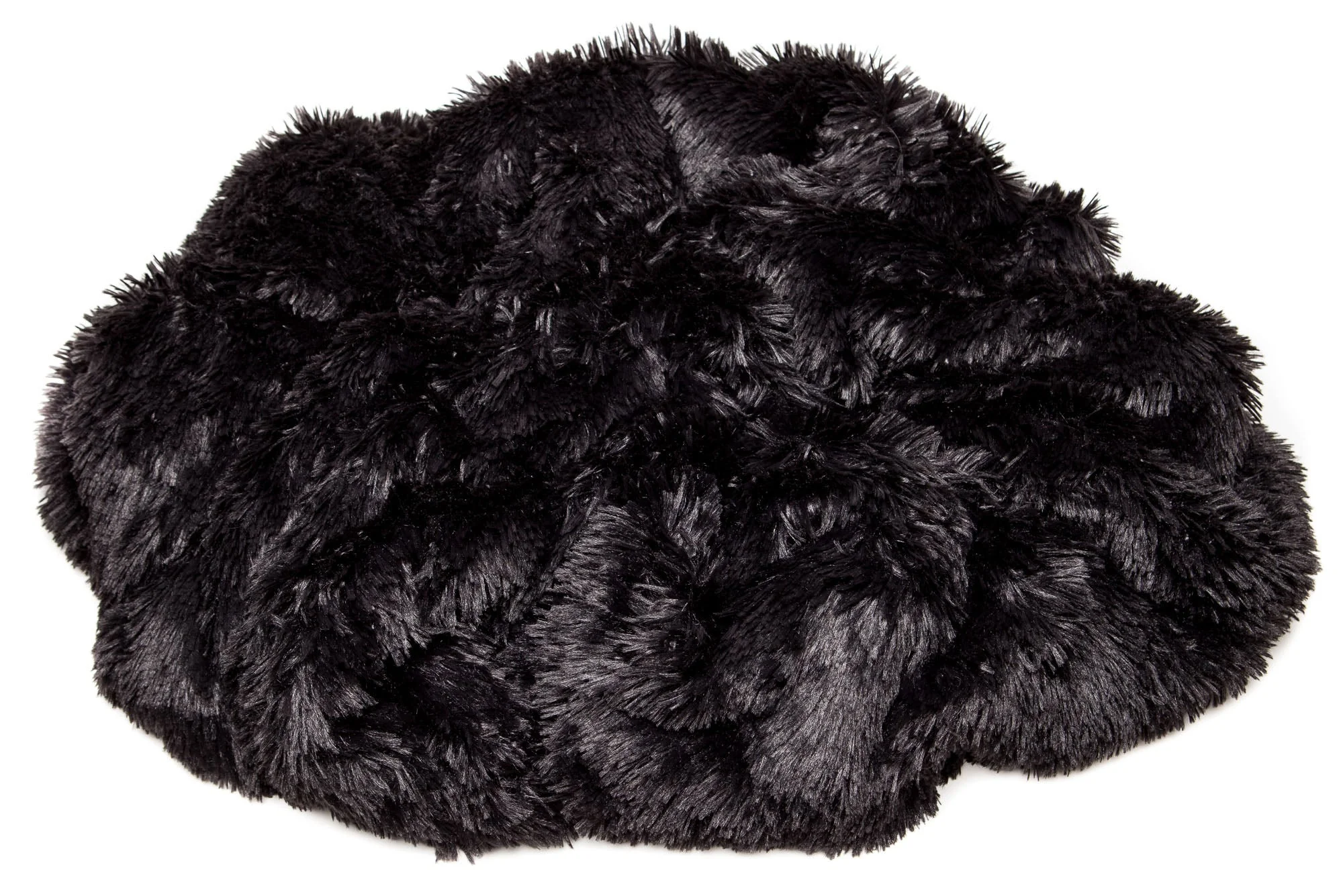 Solid Faux Long Fur Throw Blanket