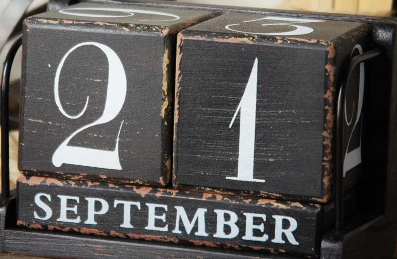 Distressed Wooden Block Perpetual Calendar