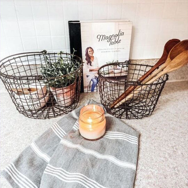 Nesting Wire Baskets with Handles, Set of 2