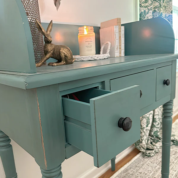 Antique Blue Wood Console Table Wash Stand