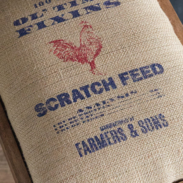 Grain Sack Footstool