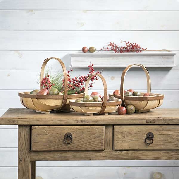 Chipwood Apple Baskets  Set of 3
