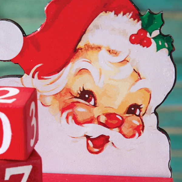 Vintage Santa Christmas Countdown Blocks