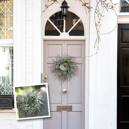 Lavender With Mixed Greenery Wreath, Pick Your Size