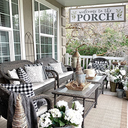 HUGE Welcome to the Porch Wooden Sign