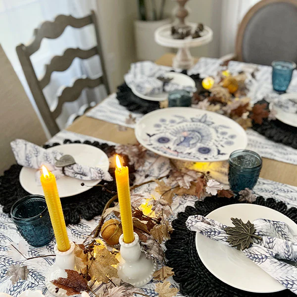 Embossed Beverage Glass Set | Blue Harvest