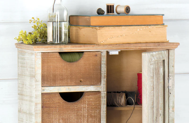 Farmhouse Wooden Storage Cabinet