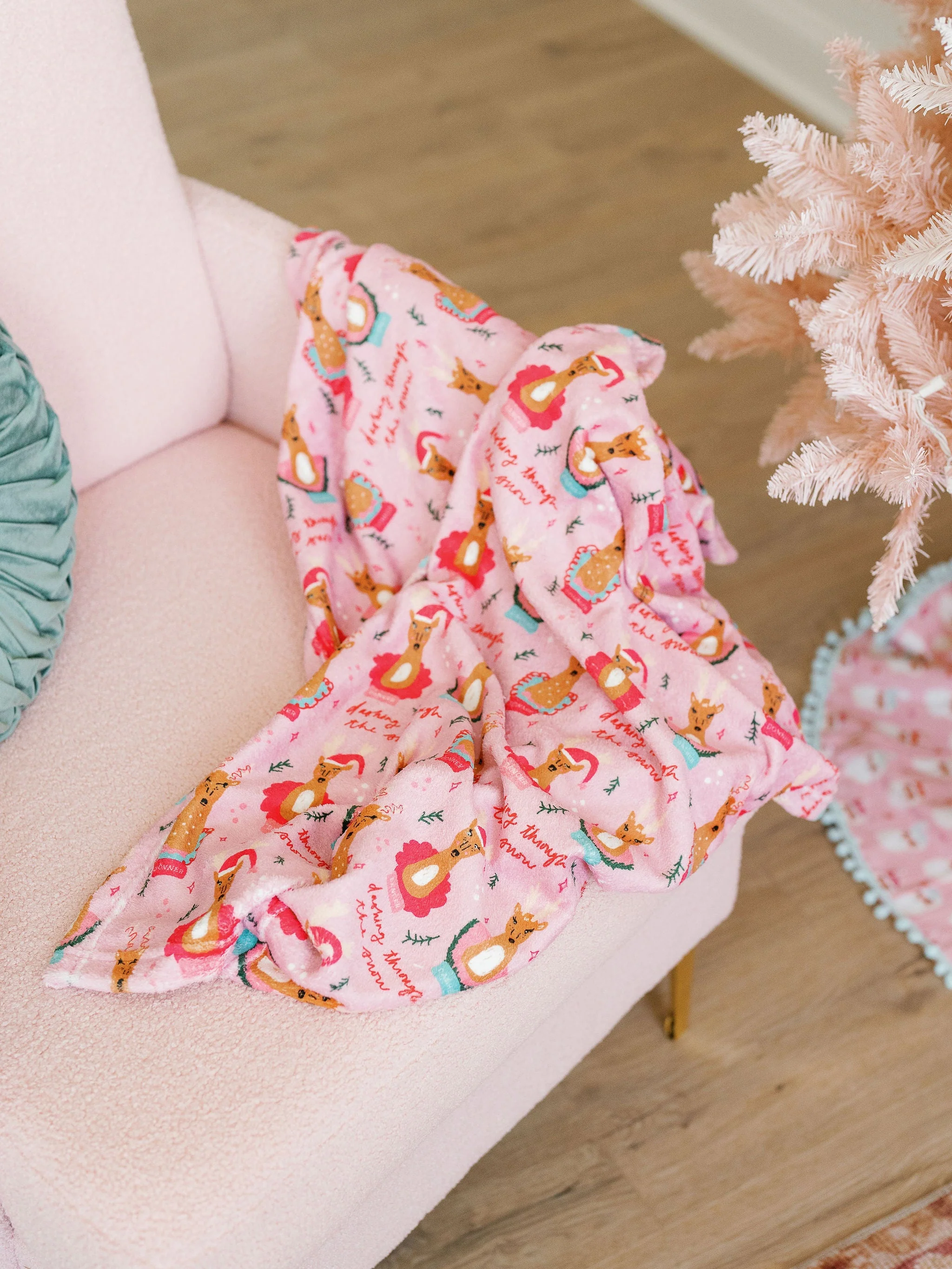 Santa's Favorite Reindeer 30x40 Blanket + Bag Set