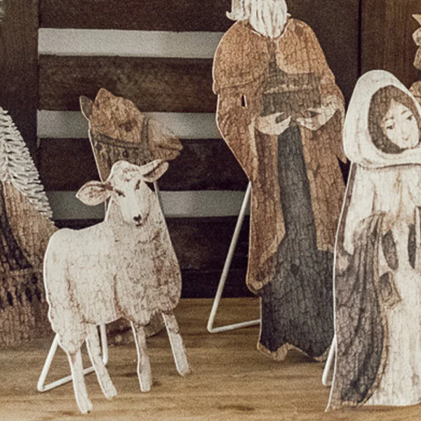 Vintage-Inspired Tabletop Nativity Scene, Set of 12