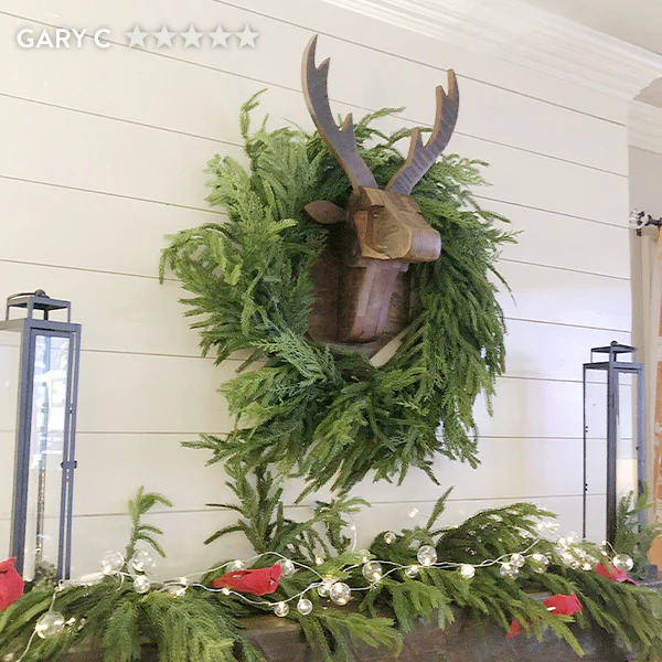 Distressed Wooden Deer Mount